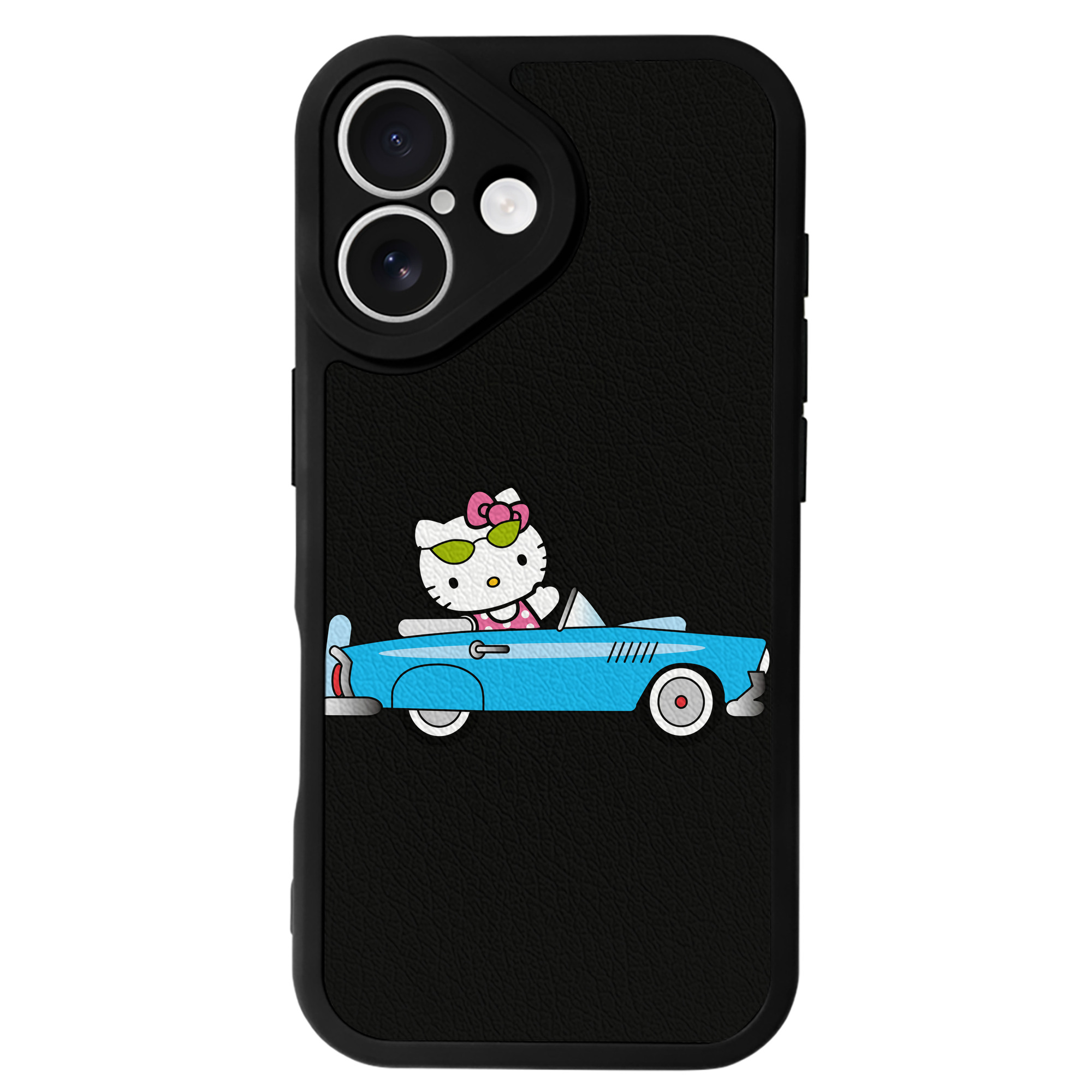 （画像用） Hello Kitty ハローキティ 【iPhone 16シリーズ対応】シリコンスマホケース（レザー調） 材質：シリコン